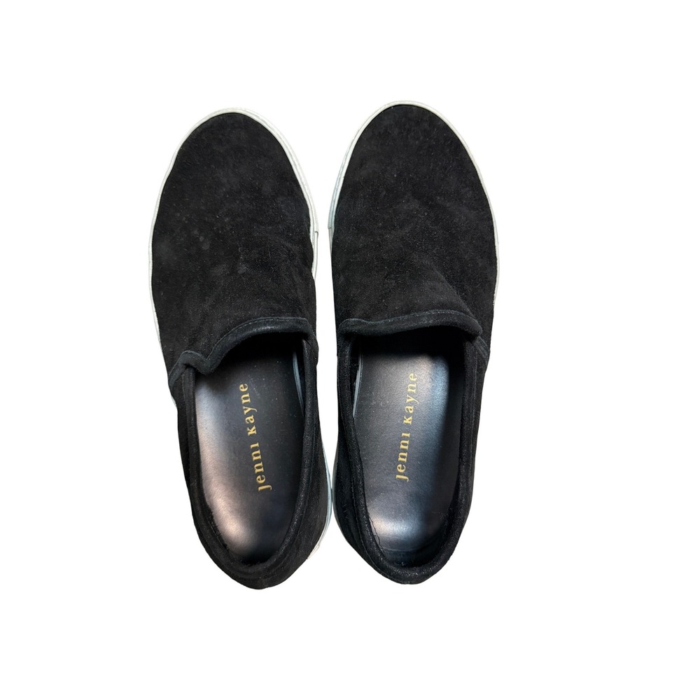 Jenni Kayne Womens Black Suede Slip On Sneakers Low Top Shoes Size 37 EU